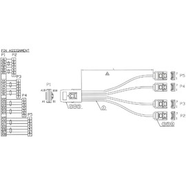 InLine® 27620 mini SAS cable SFF8087 to 4x SATA, 1: 1, OCR 0.5 m