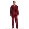 #followme Mens Printed Fleece Family Pajamas, Buffalo Plaid, Large