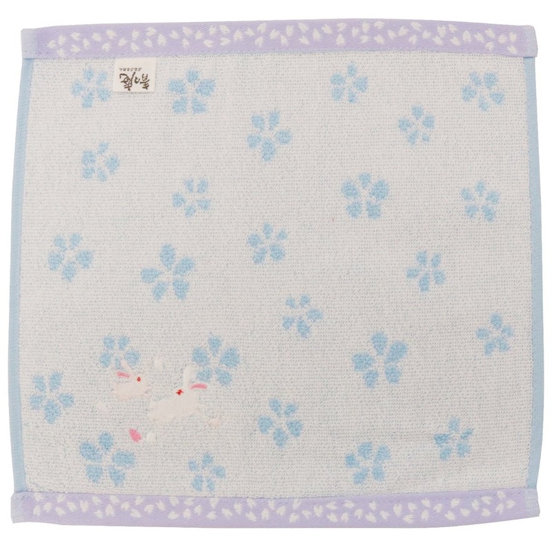 Keisui Japanese Goods Towel Handkerchief Seiyan Embroidery Rabbit Parent and