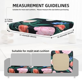 SUKAIKEQA Outdoor Cushion Covers Set,8PCS Patio Furniture Couch Seat Slipcovers, Replacement for Sofa Sectional Chair(Cover，Only)