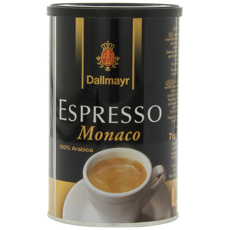 Dallmayr Gourmet Coffee, Espresso Monaco (Ground), 7-Ounce Tins (Pack of