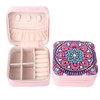 SHEGZHUC Pink Purple Mandala Diamond Painting Jewelry Storage Box Diamond