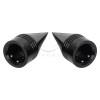 Unbranded Spike Black Front Axle Cap Nut Covers For Harley