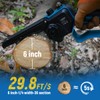Jovant 2-in-1 Pole Saw 6 Inch Cordless Handheld Chainsaw, Battery