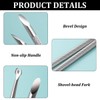 2 Pcs Stainless Steel Cuticle Pusher Tool Non Slip Double