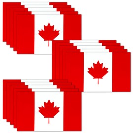 FEBSNOW 15 Pack Canada Flag Vinyl Stickers, 150 x 92 mm Canada Patriotic Stickers Proud Canadian Maple Flags Stickers Self Adhesive Car Truck Decals for Bumper Laptop Motorcycle Window Canada Day