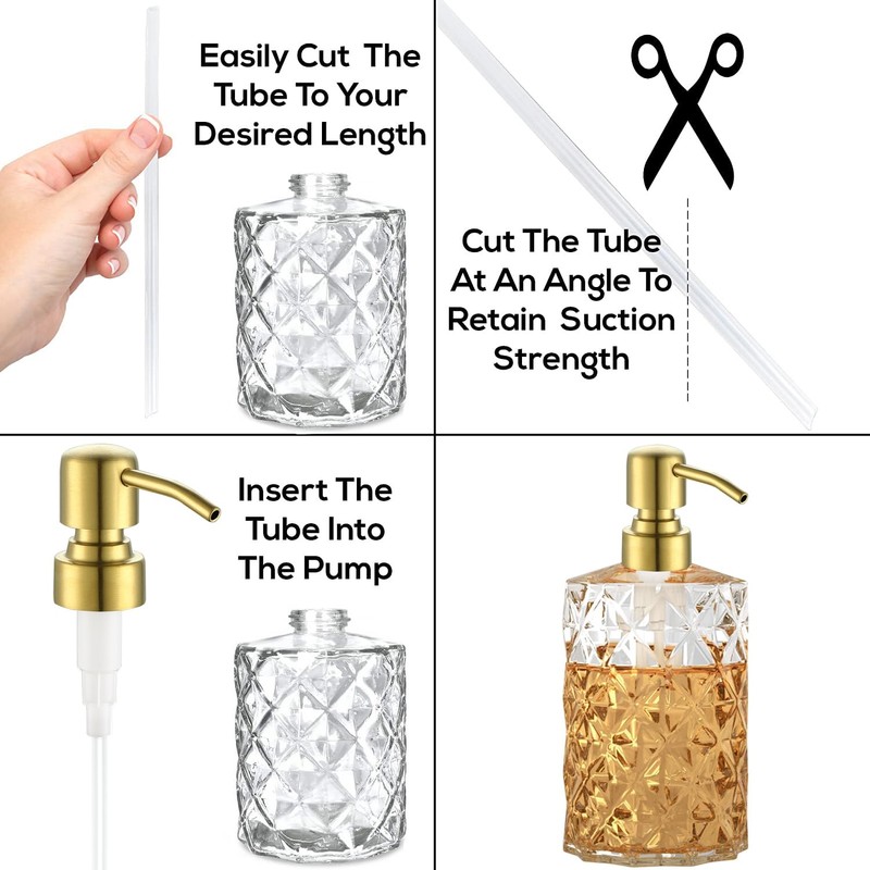AUNRGO Gold Soap Dispenser Pump Replacement - Brushed Finish 304