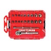 CRAFTSMAN Socket Set, SAE/Metric, 1/4" Drive, 20Piece (CMMT12008)