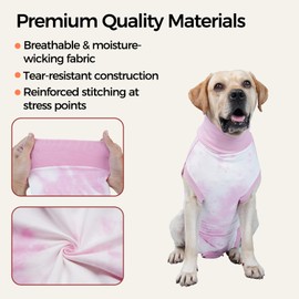 pangdi Recovery Suit for Dogs After Surgery, Spay Suit Female Spay & Male Neuter, Dog Onesie Body Suits for Post-Surgical, Abdominal Wounds and Skin Conditions, Pink, XL