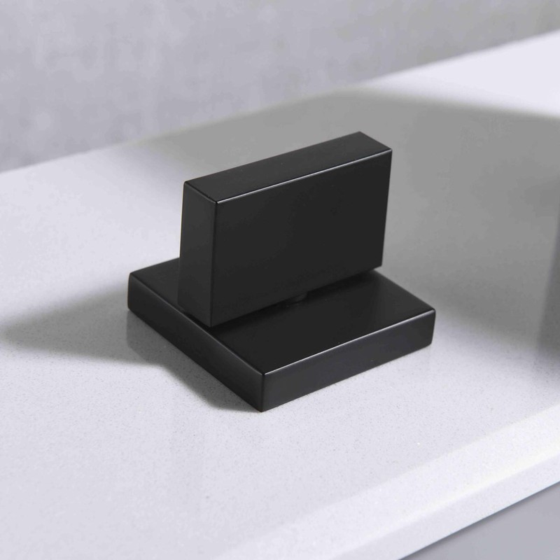 sumerain Black Waterfall Tub Faucet Deck Mount 3 Hole Widespread