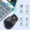 Zienstar Mouse Rgb Ergonómico Bluetooth Y Inalámbrico Usb
