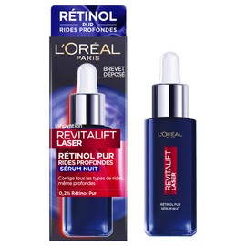 L'Oréal Paris Retinol Night Serum Against Wrinkles - Anti-Ageing Face Care Specially Designed for Deep Wrinkles - Firm & Smooth Skin - For All Skin Types - Revitalift Laser - 30 ml