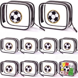 Cosmetic Bag Organizer Travel, Compact Lightweight Accessory for Travel and Daily Use - Sunnymove 10 Preppy Patch Clear
