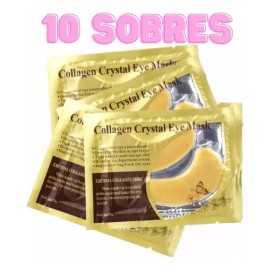 10 Parches Para Ojos Ojeras Colágeno Oro Arrugas Mascarilla                                                                                           