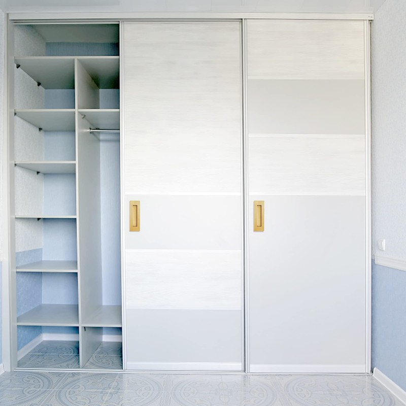 Malimali 6 Inch Gold Recessed Finger Flush Pulls for Pocket