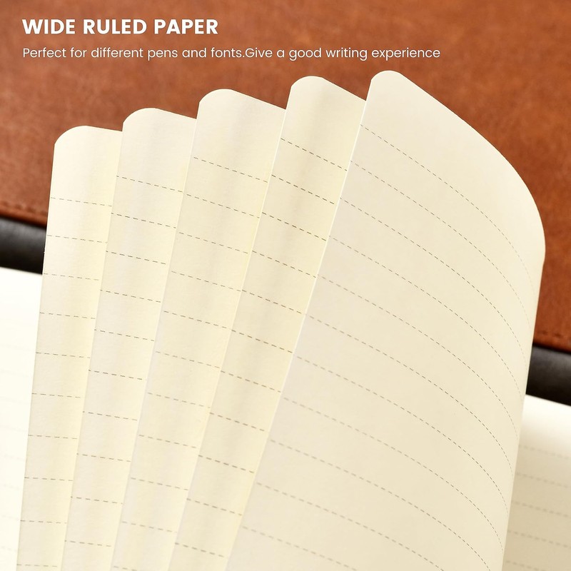 Indeme A5 Notebook - Classic notebook A5 with Faux Leather