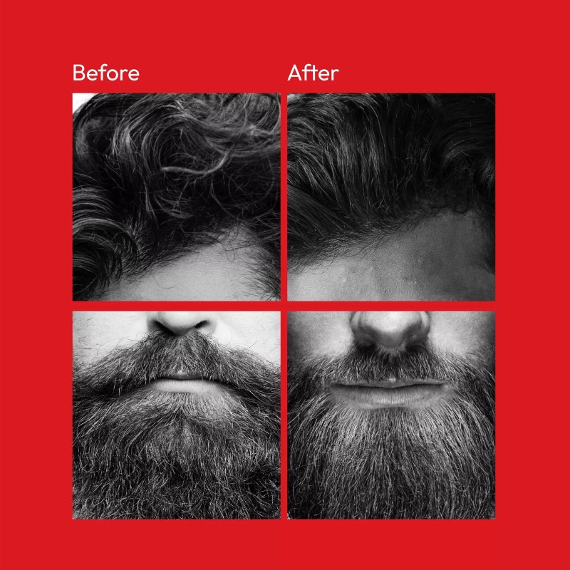 Red by Kiss Beard Hair Straightener Heated Comb Brush for