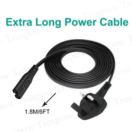 Fig 8 2 pin Power Cable Replacement for Bowers & Wilkins Zeppelin Air Mains UK Plug Lead AC Cord