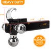 Heavy Duty Solid Shank Triple Ball Hitch Mount with Hook