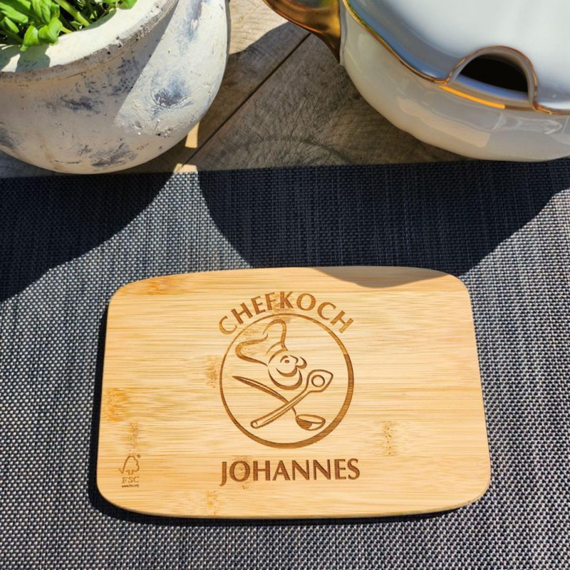 laser-diele Chopping Board with Name - Wooden Board with Engraving