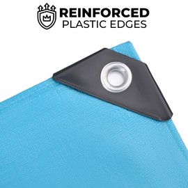 Tarps Heavy Duty Waterproof 20x40-12 mil Thick Camping Tent - Blue Tarp 20x40 UV Resistant, Rip & Tear Proof with Metal Grommets – Multipurpose Use for Camping, Tent, Boat, RV, Car, & Pool Cover