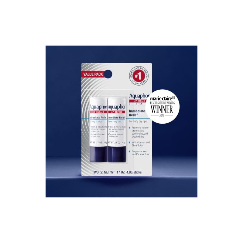 Aquaphor Lip Repair Stick - Soothes Dry Chapped Lips -