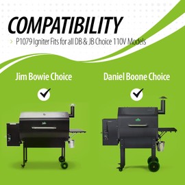 Igniter Replacement Parts P-1079 for Green Mountain Pellet Grill Smokers,110V 200W Hot Rod Replacement Parts Fits All GMG Daniel Boone and Jim Bowie Models