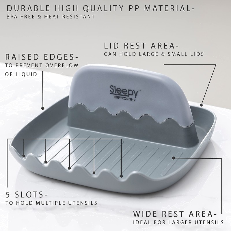 SleepySpoon - Spoon Rest for Kitchen Counter – Pot Lid