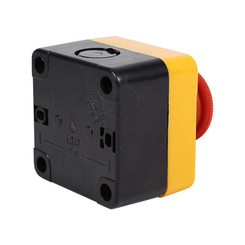Emergency Stop Button, 660V 10A Plastic Red Mushroom Sign Weatherproof