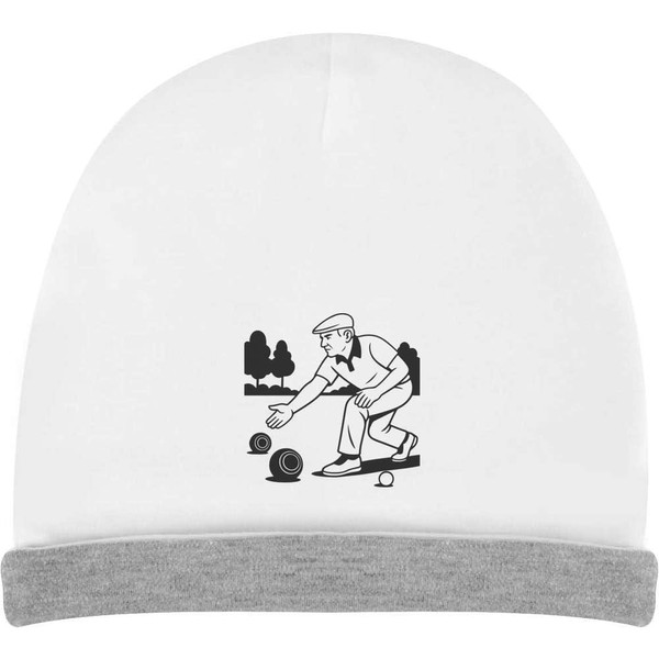 Azeeda 'Man Playing Lawn Bowls' Kids Slouch Hat (KH00038405) White