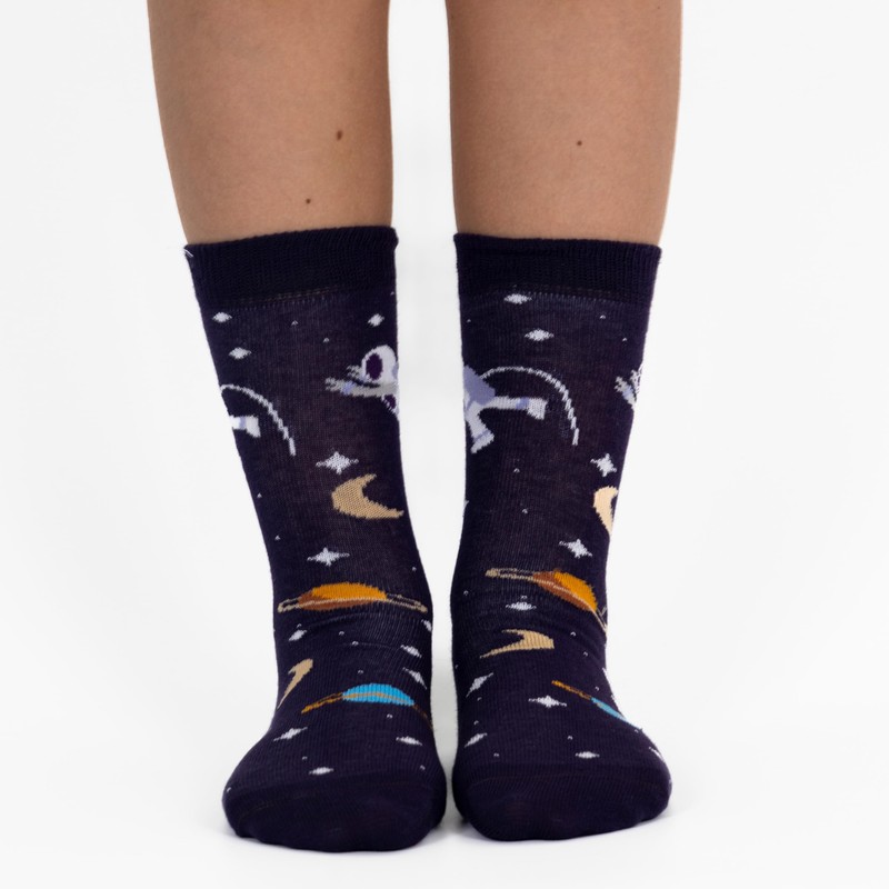 Kids Design 2 Pairs Space Pattern Socks