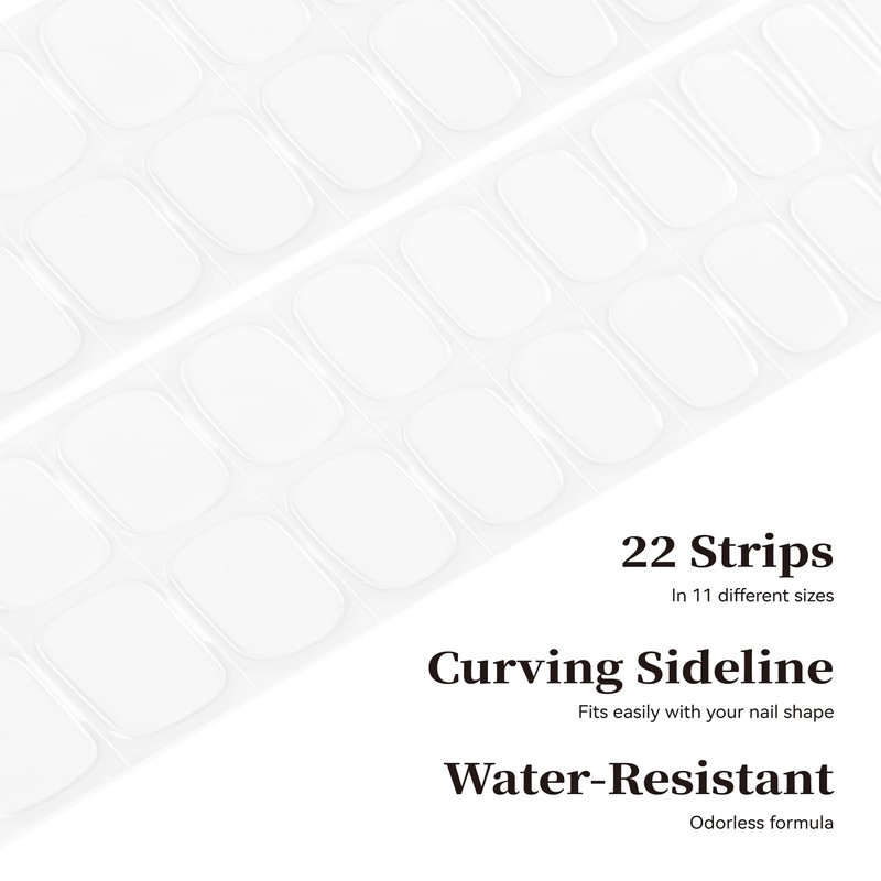 Semi Cured Gel Nail Strips Transparent Gel Nail Stickers with