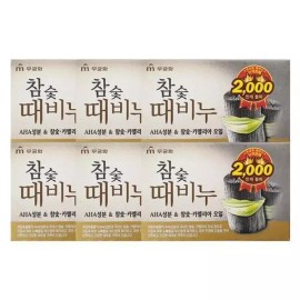 Mugunghwa [셀러허브]무궁화 참숯 때비누 90g x6 (S44359307) Seller Herb Mugunghwa Charcoal Soap 90g x6 [Single]