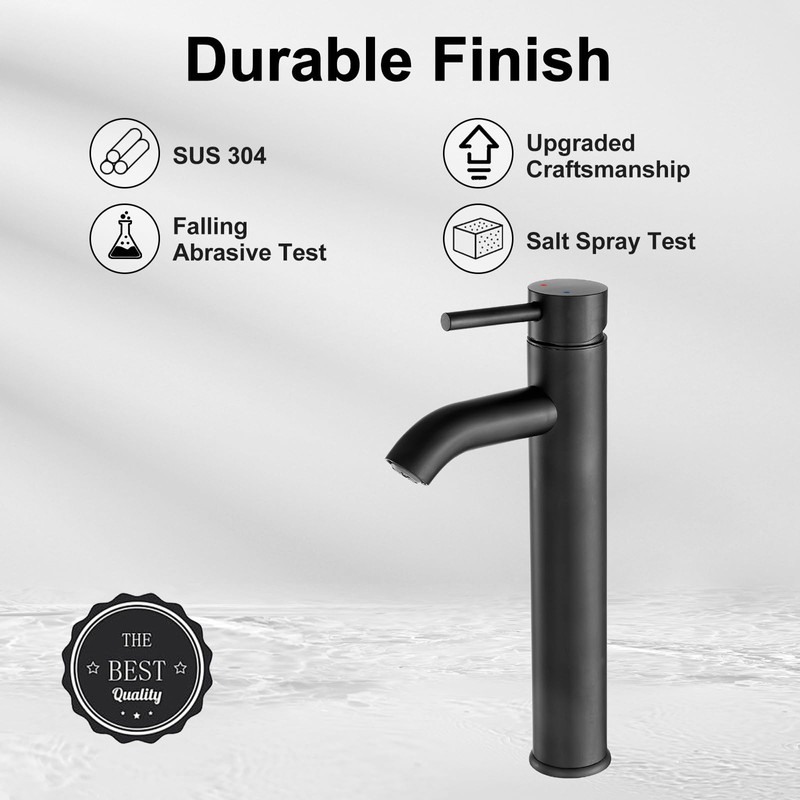 VOTON Vessel Sink Faucet Chrome Modern Tall Bathroom Faucets Single