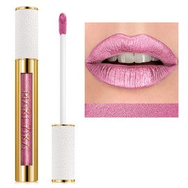 MAKI YIKA MAKI YIKA Pink Lipstick for Women Metallic Lipsticks Glitter Long Lasting Lipstick No Smudge No Transfer Liquid Lip Gloss (BR013 First Love)
