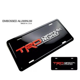 TRD OFF ROAD Embossed Aluminum License Plate Toyota Racing Development Tundra 4R