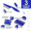 3 PCS Pet Flea Comb Set, Fine Teeth Cat Dog