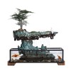 HinLIaDa Desktop Rockery Waterfall Fountain with Rockery & Fish Tank,