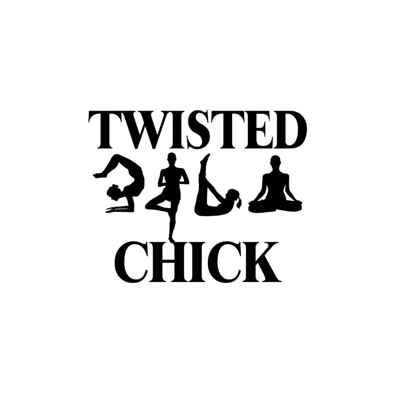 CafePress Twisted Yoga Chick Oval Car Bumper Sticker
