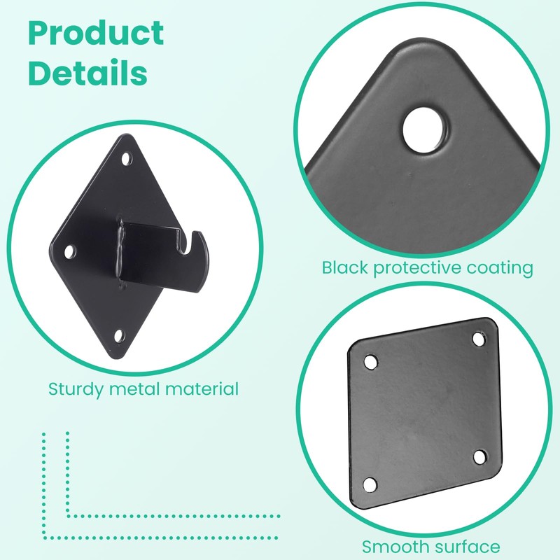 15 Pcs Gridwall Mount Brackets with Screws,Metal Grid Panel Wall