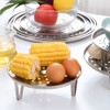 XGzhsa Stainless Steel Steaming Rack, Round Steaming Stand, 3 Pieces