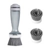 CQT Dish Brush with Soap Dispenser for Dishes, Kitchen Sink,