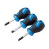 Draper 3 Piece Stubby Soft Grip Screwdriver Set - 32604