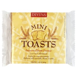 Divina Mini Toasts, White, 2.8-Ounce Packages (Pack of 24)
