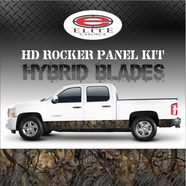 Unbranded/Generic Hybrid Oak Blades Camo Rocker Panel Graphic Decal Wrap