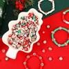 Augshy Christmas Polymer Clay Beads, 300PCS Xmas Heishi Spacer Beads