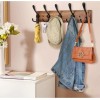 Kuhome Coat Rack Wall Mount Wooden Hat Rack for Wall
