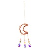 Moon Wind Chimes Bright Crystal Hanging Pendant Window Decoration for