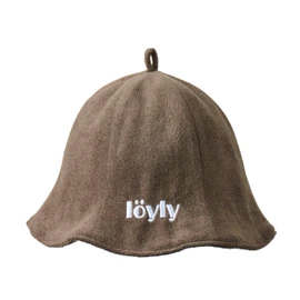 Loyly Sauna Hat, Men's, Women's, Towel Fabric, Double Layer, Washable, Sauna Goods, Sauna Hat, Cute, Stylish, Dark Brown