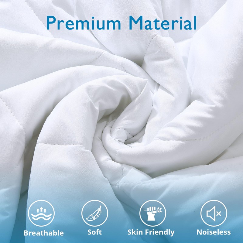 Quilted Double Bed Mattress Protector, YUGYVOB 100% Waterproof Mattress Protector,